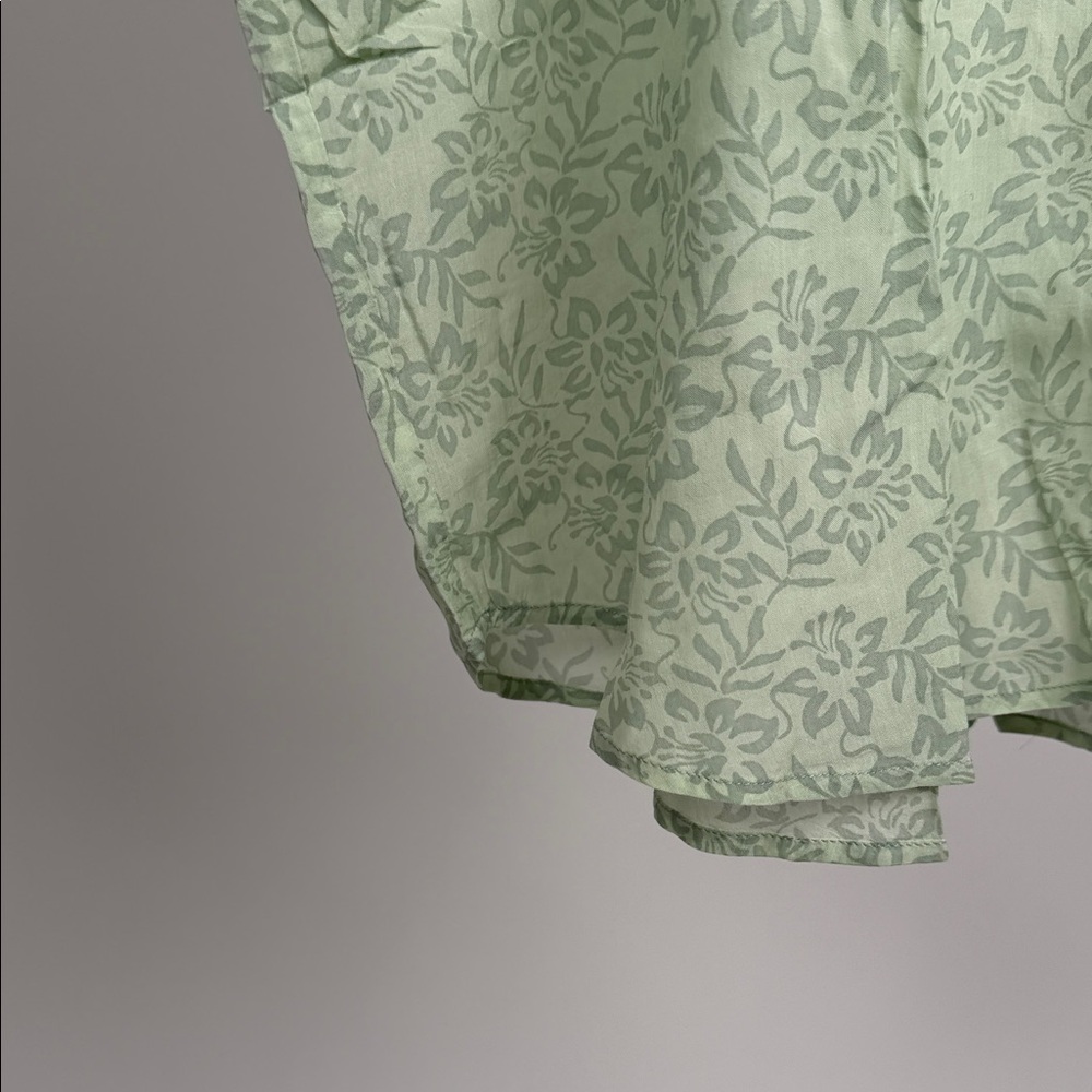 acacia swimwear Mint Green Botanical Print Button-Down Shirt - Picture 5 of 10